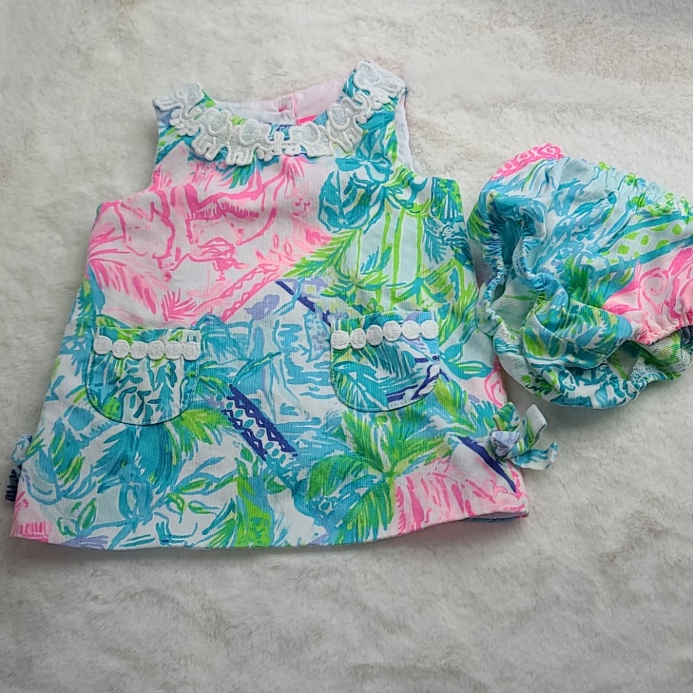 Lilly Pulitzer dress and diaper cover